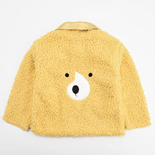 Getuback Baby Girls Boys Fleece Leather Jackets Outwear Yellow 12M #TOP2