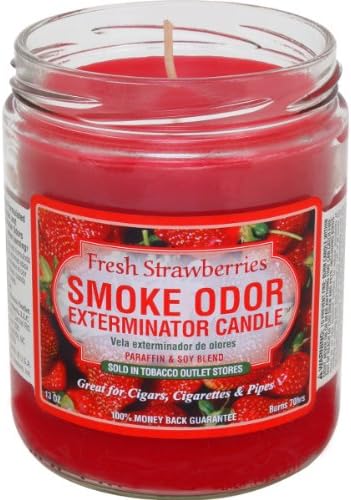 Smoke Odor Exterminator Candle Fresh Strawberries 13 oz
