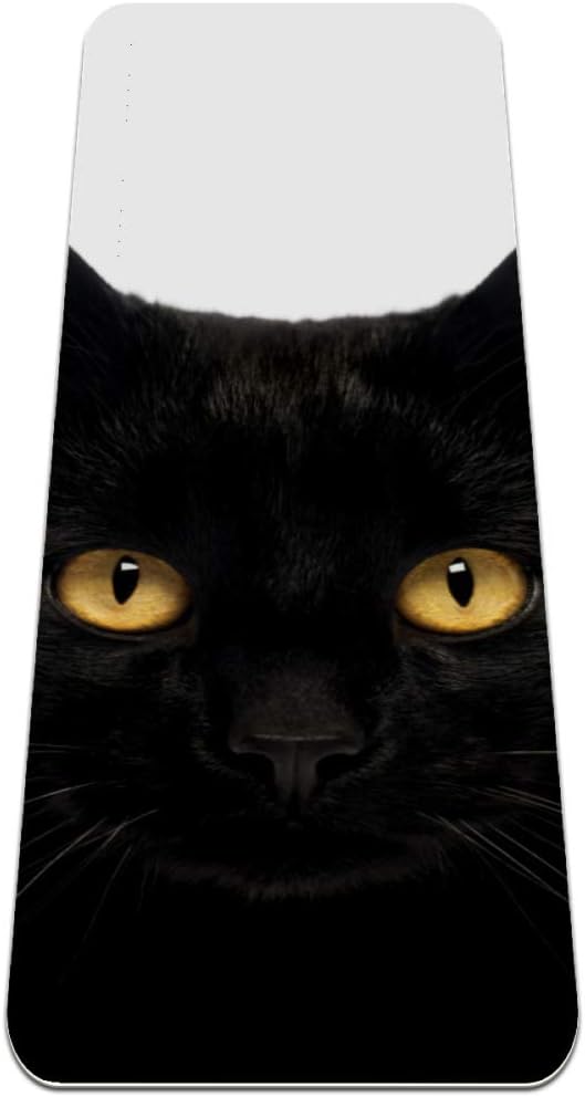 Lenergy Pilates Mat Black Cat Yoga Mat Eco Friendly Exercise Mat Non Slip Gym Mat Thick Fitness Mat Workout Mat with Carry Bag 32x72 in : Sports & Outdoors