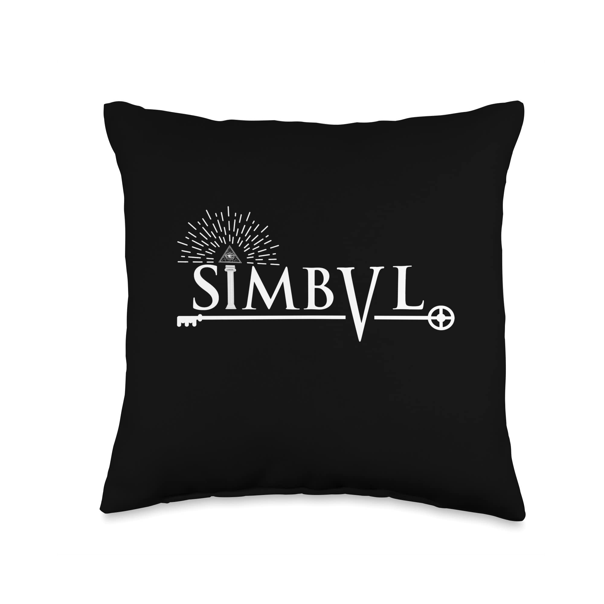 ShirtsFromOuterSpaceShirtsFromOuterSpace SIMBVL-Arctic Ambient-Logo White Official Merch by Natt Throw Pillow, 16x16, Multicolor