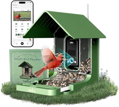 WingHome Bird Feeder with Camera, 32MP Photos & 4K Video with Live View, 5GHz/2.4GHz WiFi, AI Identify Birds Species and Instant Arrival Alerts for Bird Lovers