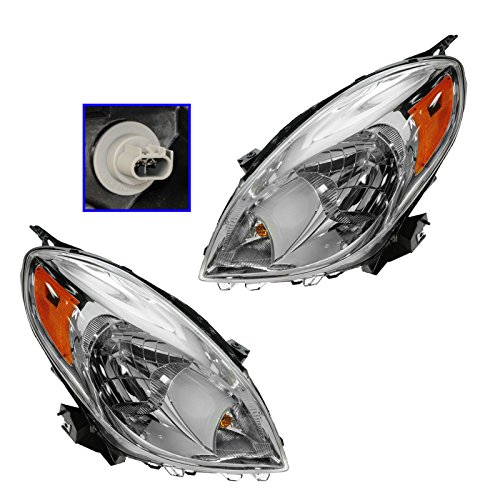 Image of TRQ Headlight Assembly Set NI2502207 NI2503207 Compatible with 2012-2014 Nissan Versa
