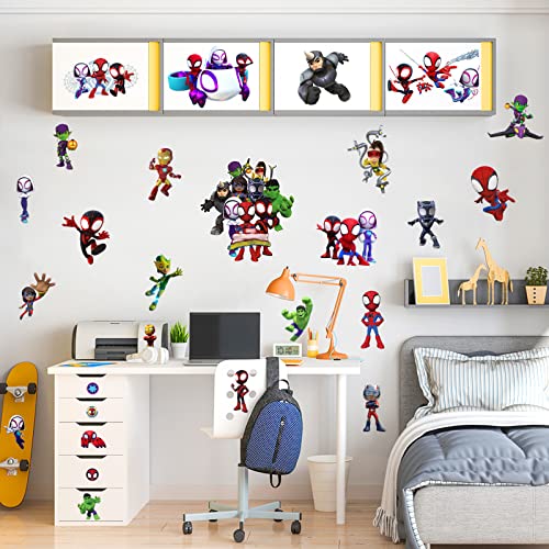 Amazing Friends Wall Decals, 28 Pcs Large Waterproof Spidery Wall Kitchen Sticker Removable Decor Mural For Wall Bathroom Bedroom Living Room Kitchen Decoration #TOP14