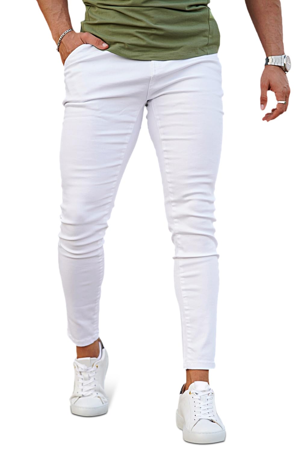 GINGTTO Mens Chinos Slim Fit Pants Stretch Dress Pants for Men