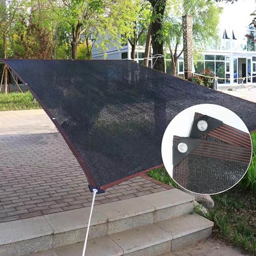 Shade Cloth with Grommets,Black Shade Netting for Pergola,85% Uv Resistant Sunblock Shade Sail,Shade Mesh Tarp,for Garden,Patio Plants,Greenhouse,Backyard Lawn,Outdoor,Black-2x7m/6.6x23ft