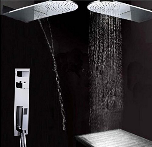 Mitigeur thermostatique et tête de douche cascade pluie à valve de précision