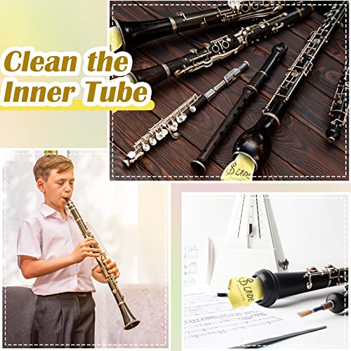 image for Yinder 4 Pcs Clarinet Swab Cloth Clarinet Cleaner Cleaning Cloth Swab 