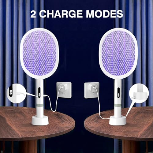 Electric Fly Swatter Racket 4000V 2 in1 Detachable Bug Zapper - image 4