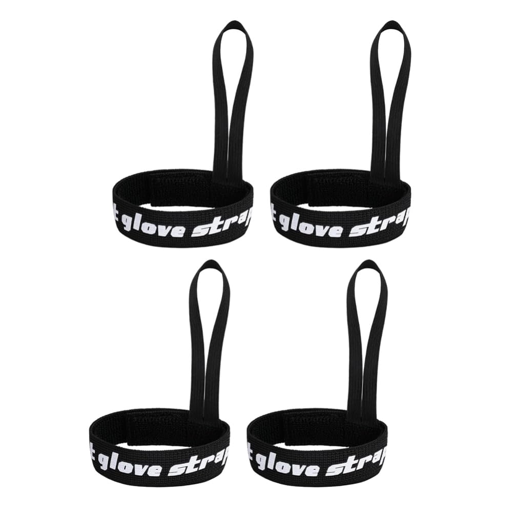 VANZACK 4 Pcs Sport Glove Safety Strap Ski Gloves Elastic Wrist Leash Handcuffs Mountaineering & Ski Accessories for Hanging Glove for Skiing Snowboarding and Outdoor Activities