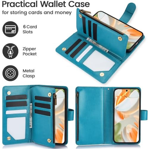 Coque portefeuille Pixel 6A zippée pour ne plus perdre vos cartes et billets