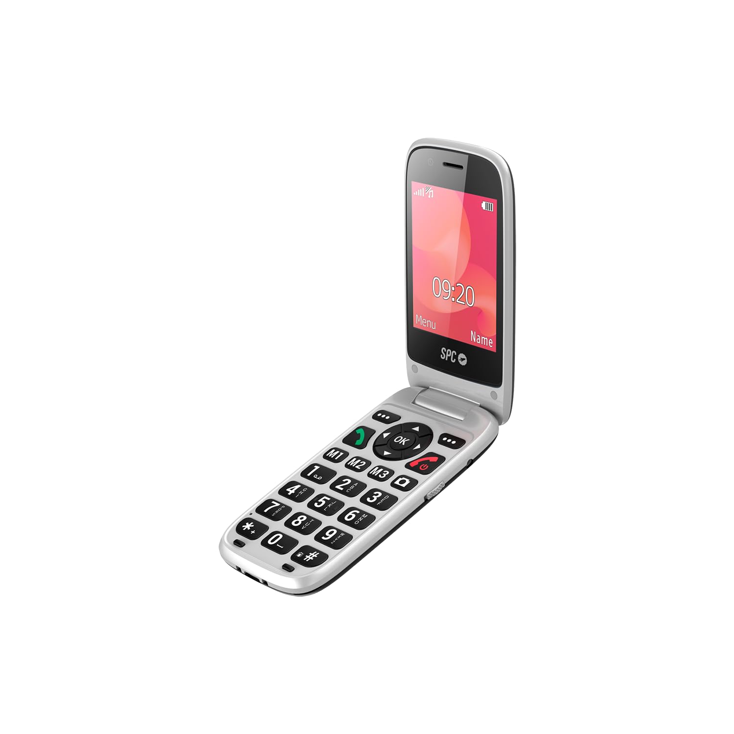 SPC Polaris - telefon komórkowy dla seniorów 4G z dużymi przyciskami i przyciskiem alarmowym | kompatybilny z aplikacją do zdalnego dostępu SPC Care (iOS i Android), śledzenie GPS i ostrzeżenia o