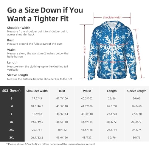UPF 50+ Sun Protection Hoodie Long Sleeve Winter Snowflake Sun Shirt Rash Guard Fishing Shirts for Men2