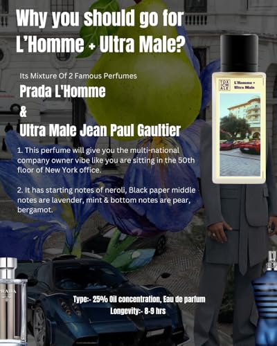 Image of TOXICMALE L?Homme + Ultra Male | Perfect Long lasting Men's perfume for Party | perfumes for men | Gift for him | TMA33 | 50 ml perfume | TM Perfume House