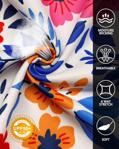 Image of WOWENY 3 /4 Sleeve Dress for Women with Pockets V Neck UPF 50+ Casual Sun Dress Breathable Quick Dry Beach Vacation