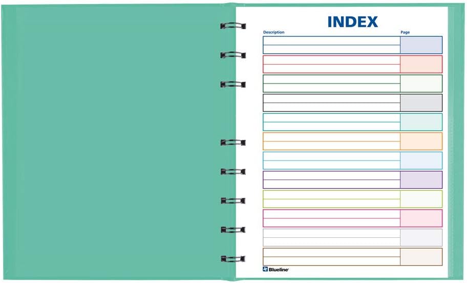Blueline Classy NotePro Notebook, Ruled, Hard Cover, Aqua, 9.25" x 7.25", 150 Pages (A35C.85)