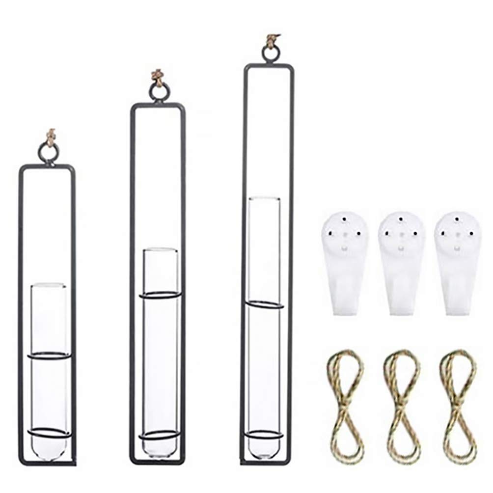 Provetta da appendere Fioriera in vetro Contenitore per terrario in vetro Vaso per fiori con gemme per la decorazione domestica Piante verdi Matrimonio 3 kit