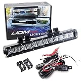 iJDMTOY Lower Bumper 13-Inch 60W LED Light Bar Kit Compatible with 2017-up Ford F250 F350 Super...