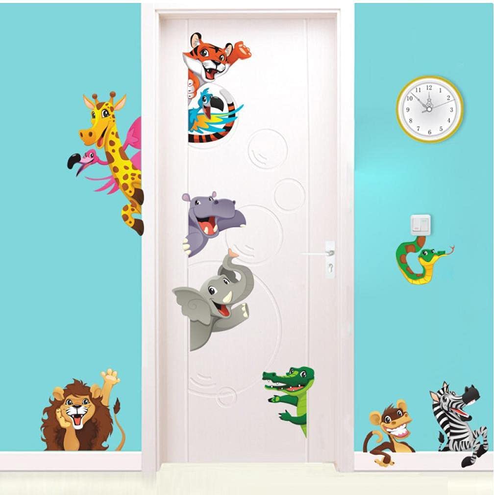 Tossper Kids Jungle Animals Wall Decals Giraffe Monkey Zoo Wall Stickers For Baby Toddler Rooms