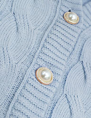 Image of Women's Casual Slim Fit Cardigan Sweaters Long Sleeve Button Down Lightweight Waist Length