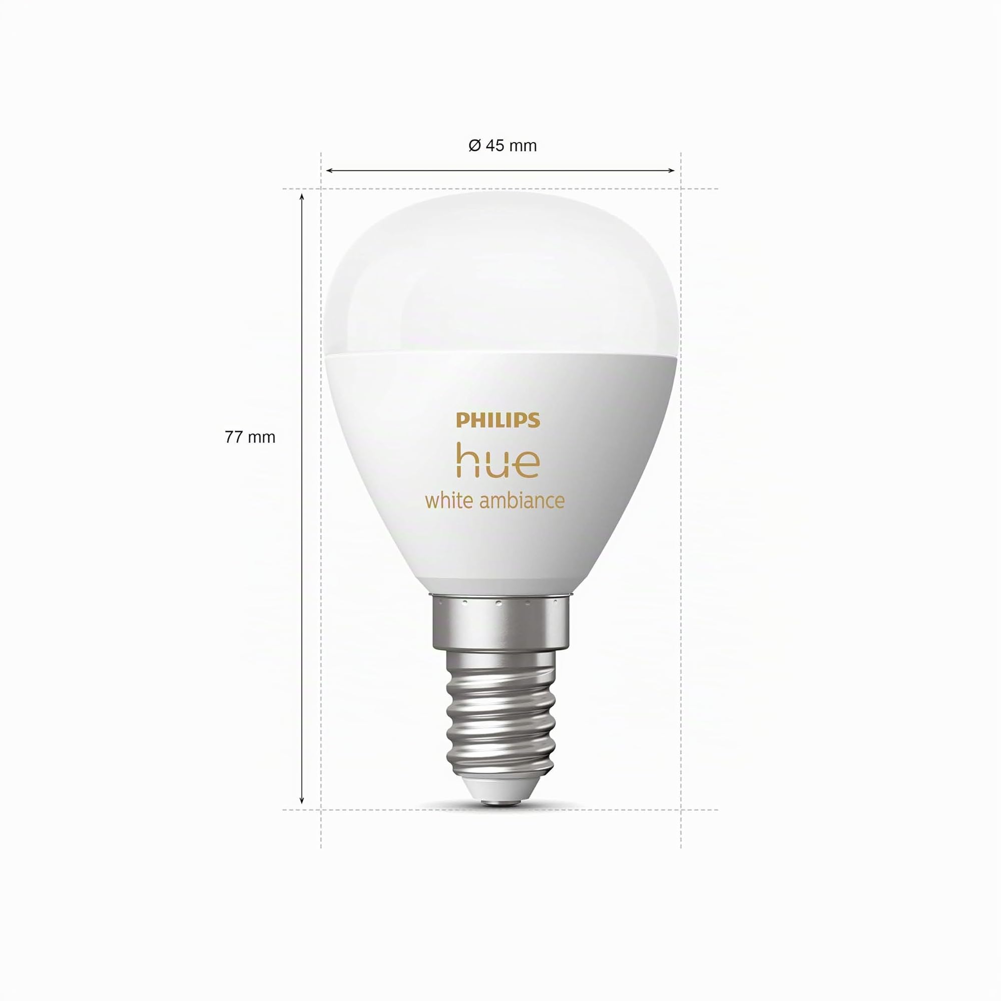 Philips Hue Starterpaket - E14 - mit 2 Kugel LED Lampen - Warm bis Kaltweißes Licht - inkl. 1 Hue Bridge - Hue White Ambiance