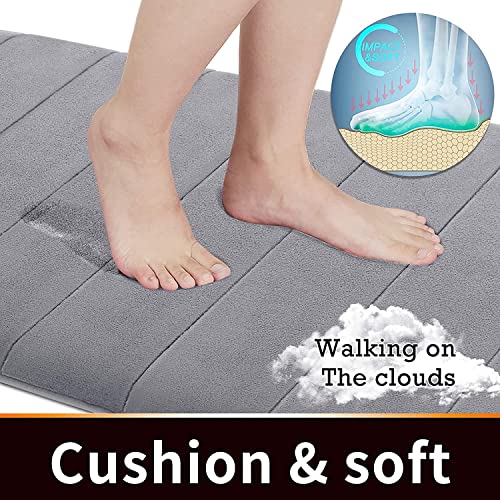 Yimobra Memory Foam Bath Mat Large Size, 92 x 61 cm, Soft and Comfortable, Super Water Absorption, Non-Slip, Thick - Image 3
