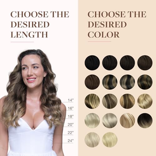 Image of GOO GOO Seamless Clip in Hair Extensions Real Human Hair Remy Extensions