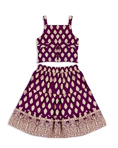 Chandrakala Kids Lehenga Choli Set for Girls (KL120-P)2