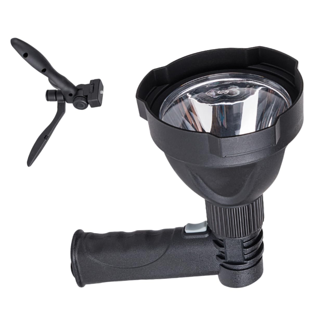 DOITOOL Wiederaufladbare LED Spotlampe mit 4000 Mah Akku und Verstellbarem Dreieckshalter 3 Leuchtmodi Tragbarer Camping Scheinwerfer für Jagd und Outdoor mit 300m Reichweite