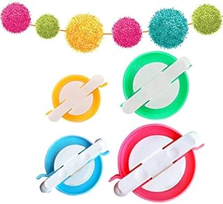Ayasee Pompom Maker, 4 Sizes Pom pom Makers for Fluff Ball Weaver Needle Craft DIY Wool Knitting Craft Tool Set Decoration (4)