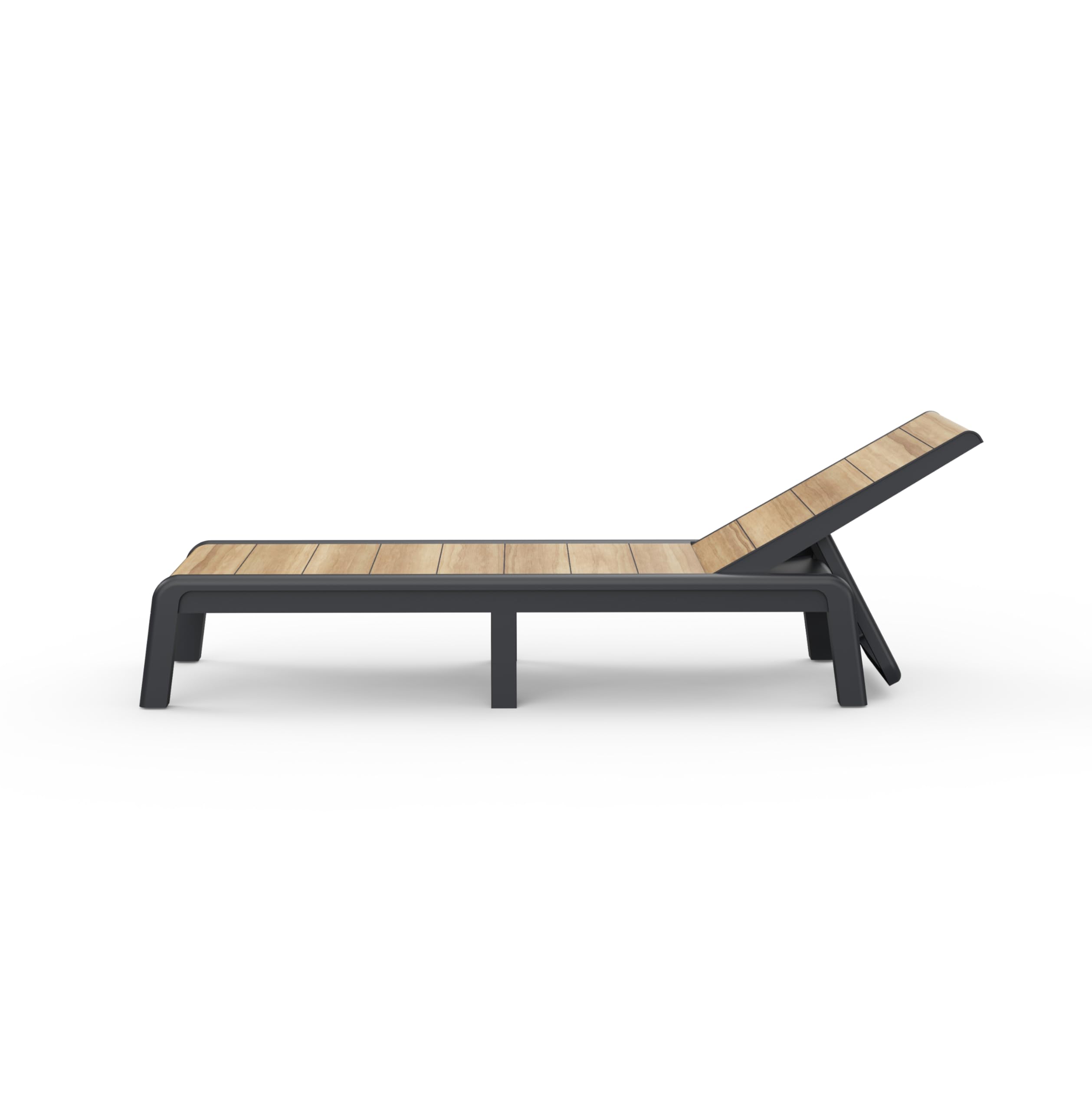 Keter Avon-Tumbona de Jardín Plegable, para Exterior terrazas, Patios, Jardines, 4 Posiciones, Color Marrón