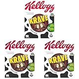 Kellogg's Krave Sabor Leche 375g (Paquete de 3)