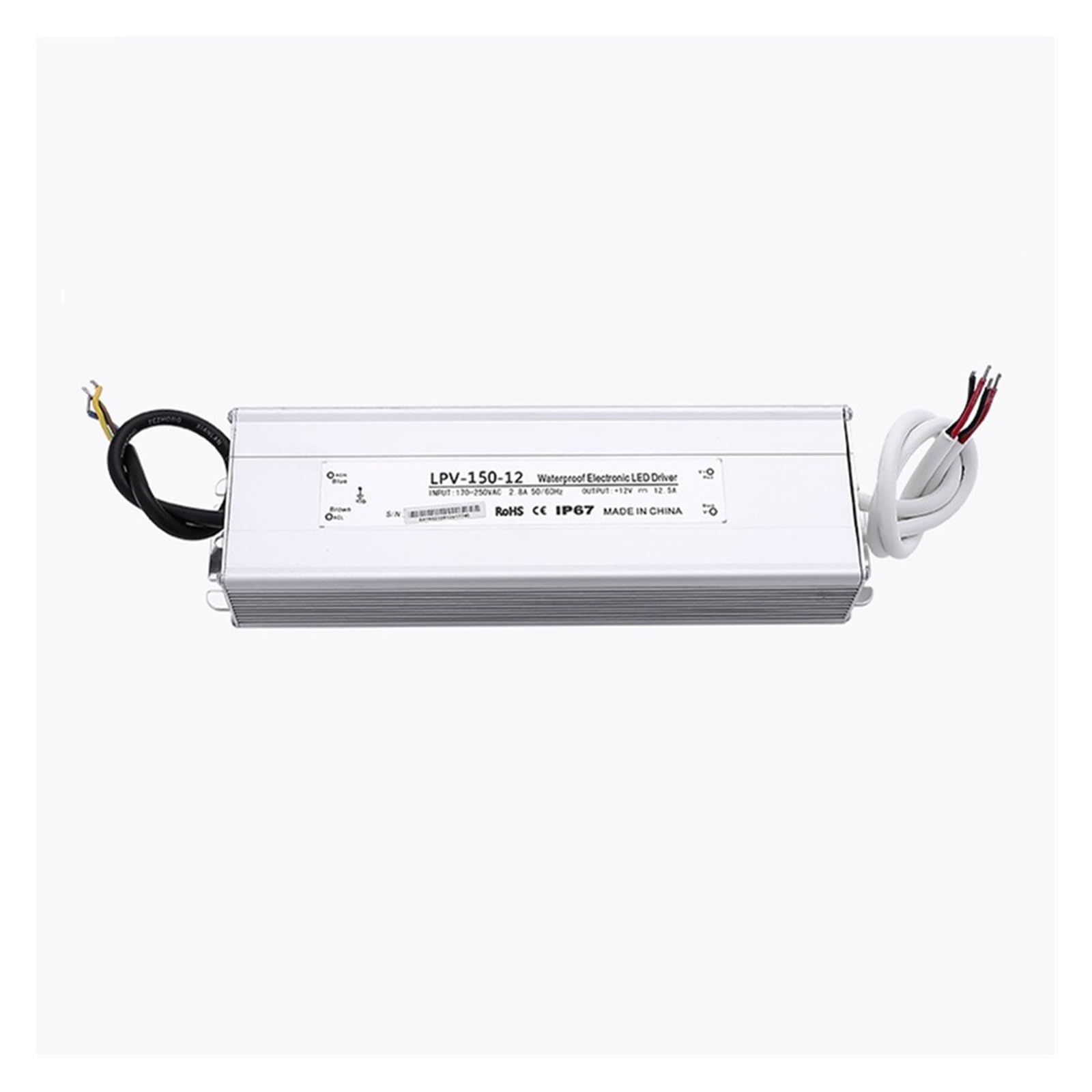 Alimentation étanche 12V 100W en aluminium pour éclairage LED extérieur