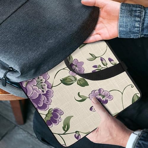 Bolso de hombro para laptop 10 pulgadas crema floral miniatura 2