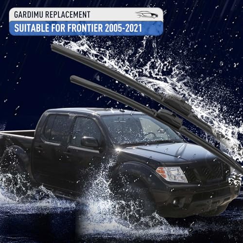 Image of Front Windshield Wiper Blades for Nissan Frontier 2005-2021 for Car Window | Quiet and Streak-Free Wipers Assembly All-Season OEM Automotive Replacement Accessories