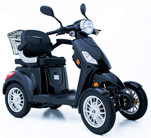 GreenPower 4 Wheeled Electric Mobility Scooter Modern Style Black