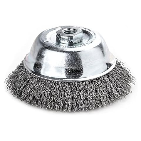 Lessmann 34660 421.167 Topfbürste / Drahbürste | Bürste zum Entrosten, Polieren, Entfernen von Farbe, Schmutz oder Zunder | Werkstoff : gewellter Draht, Umdrehungen pro Minute : 12 Cover