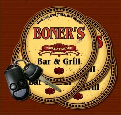 BONER'S World Famous Bar & Grill Coasters - Set of 4