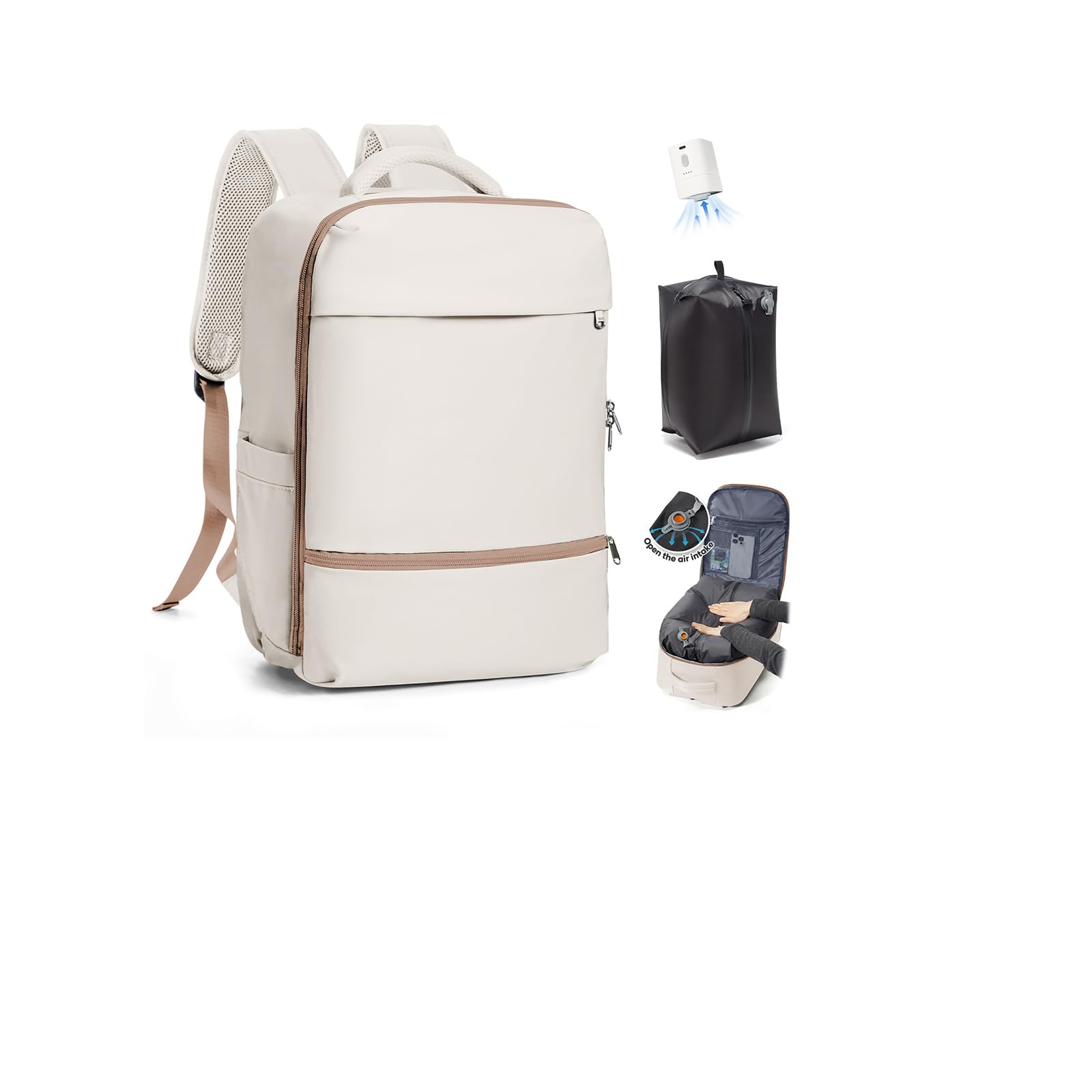 SZLX Zaino Ryanair 40x30x20 Sottovuoto con Pompa Bagaglio a Mano con porta scarpe Wizzair Zaino da Viaggio 40x20x25 Borse da Cabina per Easyjet 45x36x20 Borsa da Viaggio Porta PC 14 Pollici Donna Uomo