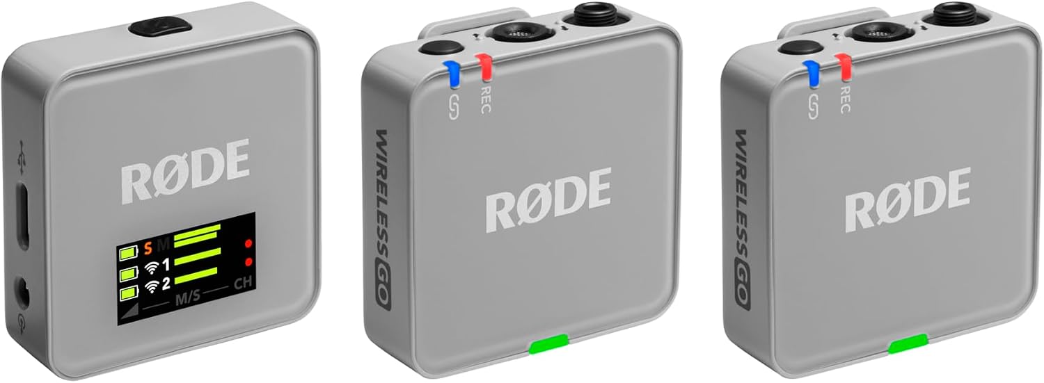 RØDE Wireless GO (Gen 3) Compact Wireless Microphone, 32-Bit Float, Stone