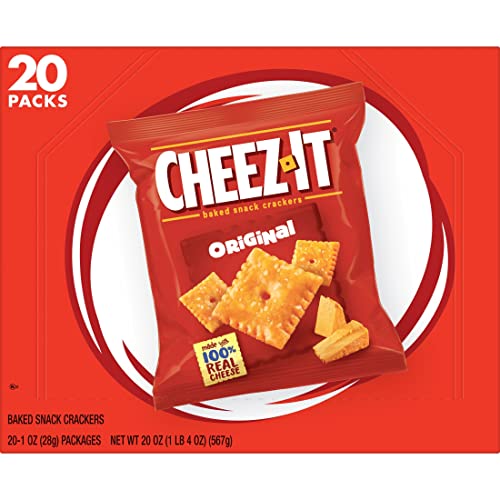 Cheez-It Cheese Crackers, Baked Snack Crackers, Office And Kids Snacks, Original, 20Oz Box (20 Packs) #TOP7