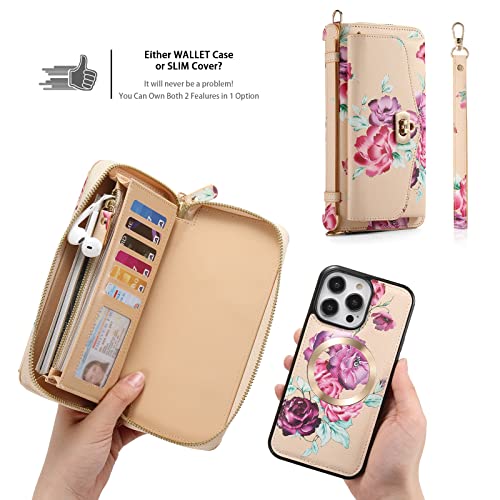 Étui en cuir durable pour iPhone 14 Pro Max avec flip folio