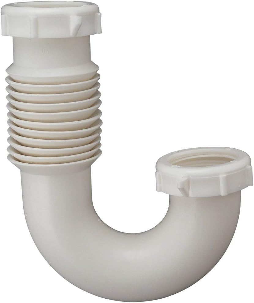 Keeney PP21250 J Bend Flex/Fix 1-1/4-Inch 1-1/2-Inch, White, 1-1/2" x 1-1/4"