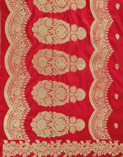 Image of SIRIL Women's Banarasi Soft Silk Saree Pure Silk with Unstitched Blouse Piece