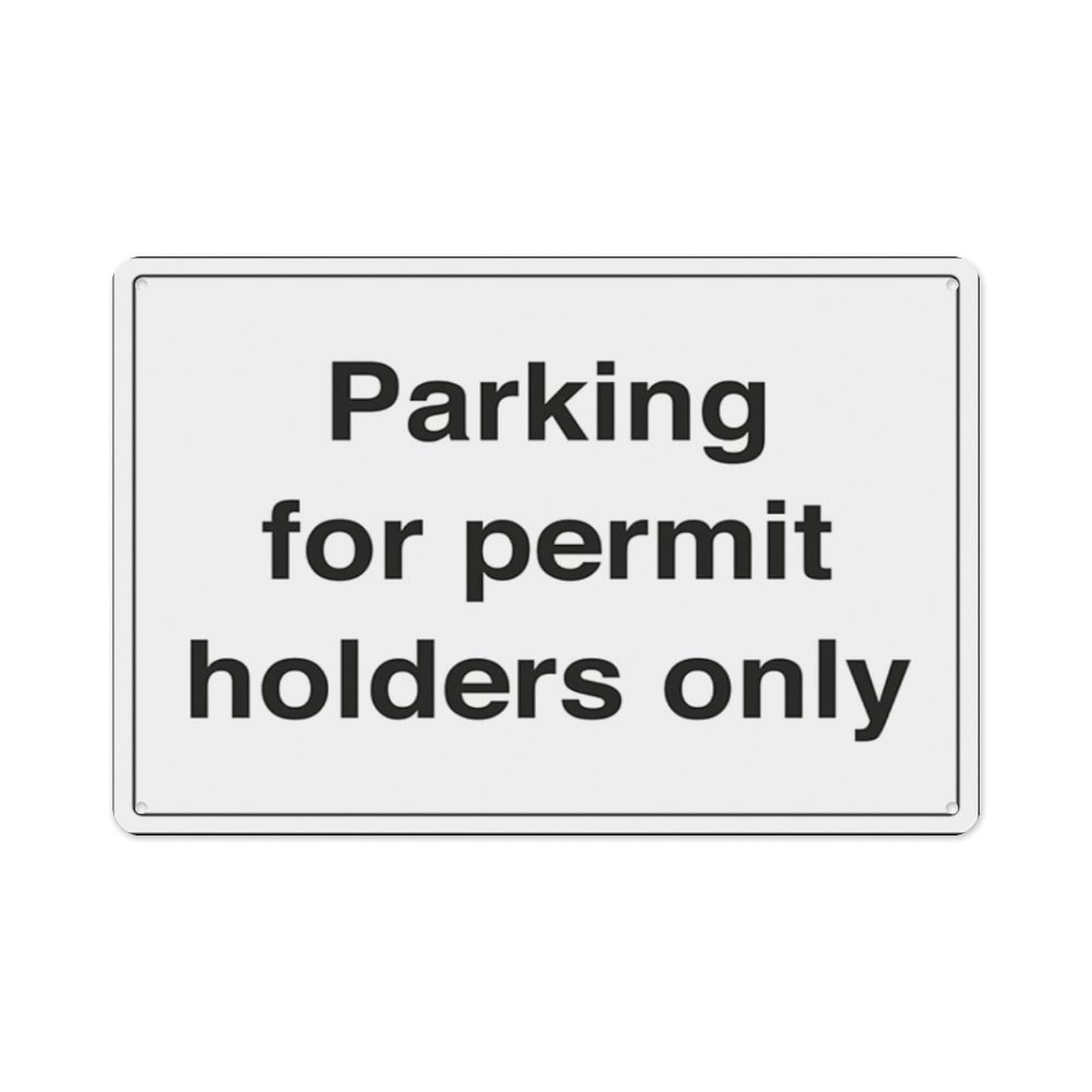peiyeety Parking For Permit Holders Only Aluminum Tin Warning Signs For Home Outdoor Garden 12X16 Inches