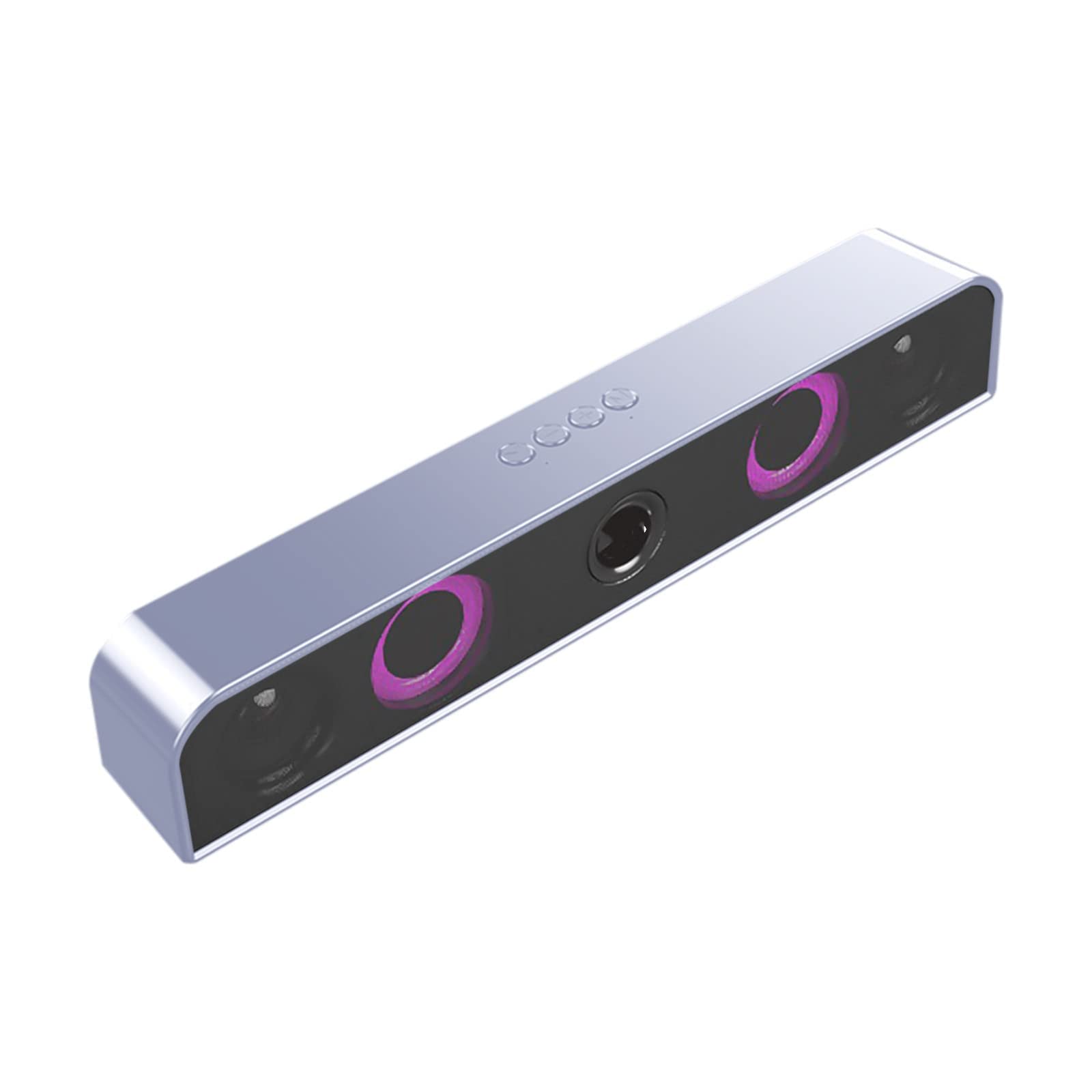 Soundbar Bluetooth, Subwoofer Dźwiękowy Bluetooth Z Dwoma Głośnikami I Diodami LED, Dźwięk Przestrzenny 360°, Połączenia Głosowe HD, HiFi Space Surround Sound Enjoy, Do PC TV Theatre