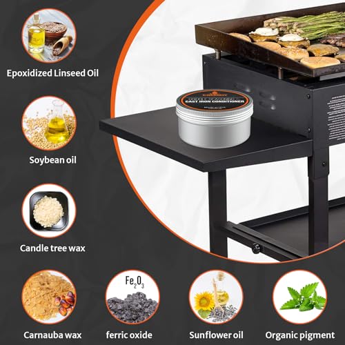 AWEASROY Griddle Seasoning Blackstone Cast Iron Carbon Steel Seasoning Cleaner Retain Non-Stick Skillet 7 oz