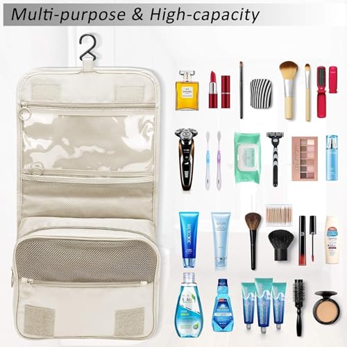 Viraaji Toiletry Bag - Travel Kit for Women, Accessories Organizer for Womeen, Waterproof Foldable Multifunction Bag for Women, Cosmetic Makeup Pouch for Travelling (Multiclour) - Image 6 thumbnail