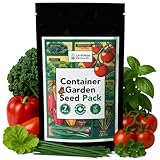 Container Garden Seed Pack | 7 Easy-to-Grow Varieties of Seeds for Pots | Canadian Garden Seeds Selection for Small Spaces, Balcony & Indoor Gardening | Semences Pour Jardin en contenant
