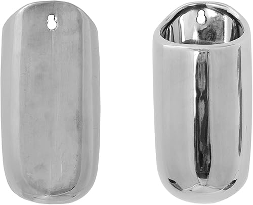 Miniatura 6 de MyGift Juego de 4 macetas modernas de cerámica metálica para colgar en la pared, maceta cilíndrica para suculentas, maceta para suculentas