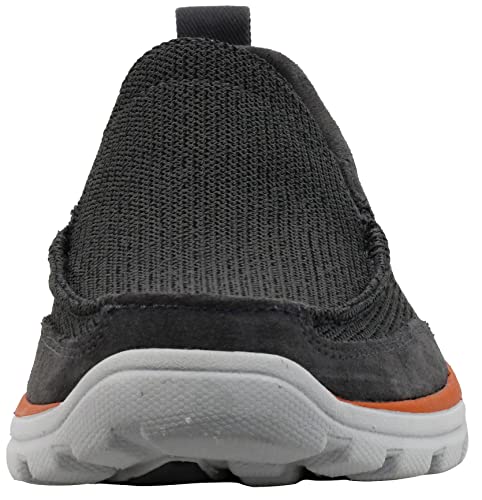 Skechers Skechers Men's Superior Milford Loafer, Charcoal/Orange, 13 M US
